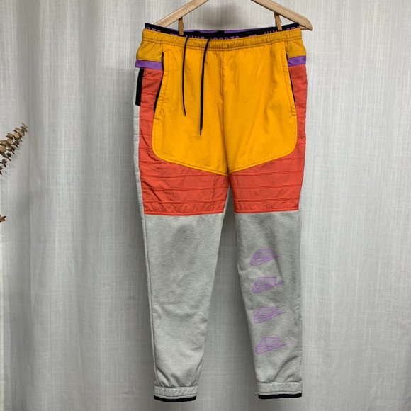 Mens Nike Therma Training Pants, grey purple orange, Mens Medium - Picture 11 of 12
